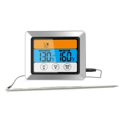 Dorre Grad steak thermometer digital with cable, Silver Silver-coloured