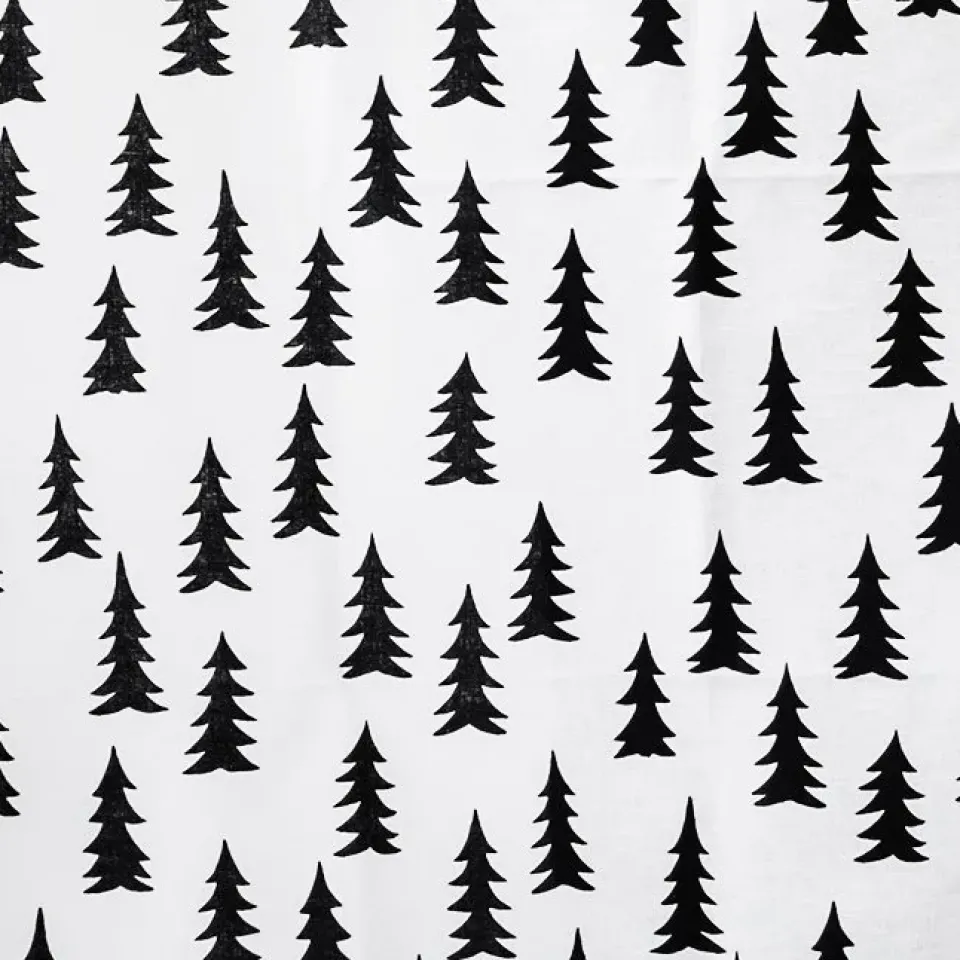 Fabric By The Metre|Christmas Fabrics^Fine Little Day Gran oilcloth, black-white BlackWhite