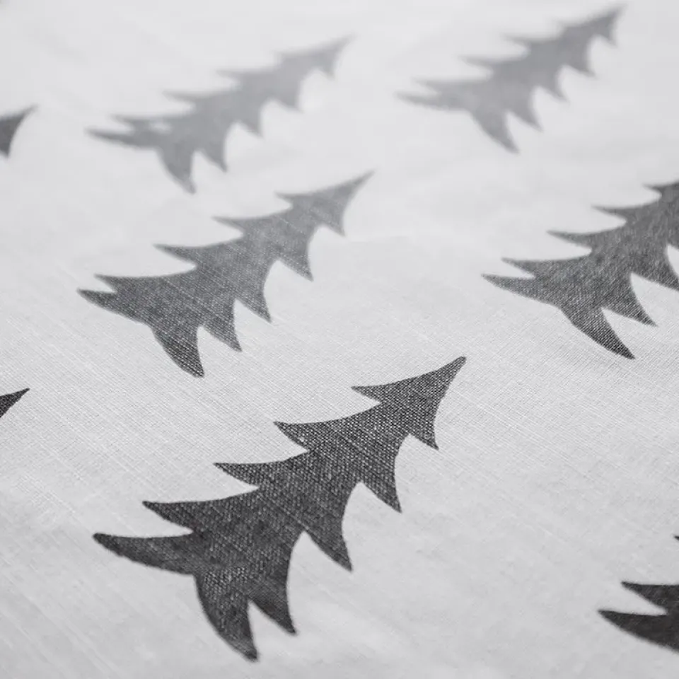 Fabric By The Metre|Christmas Fabrics^Fine Little Day Gran oilcloth, black-white BlackWhite