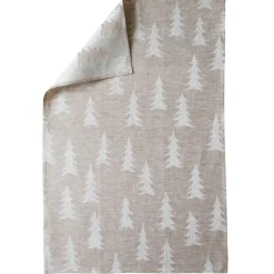 Clearance Fine Little Day Gran tea towel linen, sand Beige