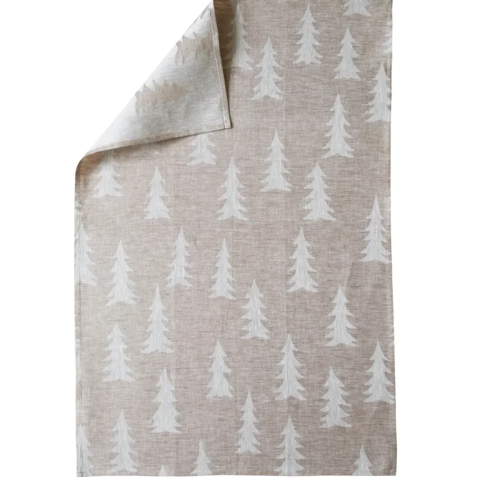 Clearance Fine Little Day Gran tea towel linen, sand Beige