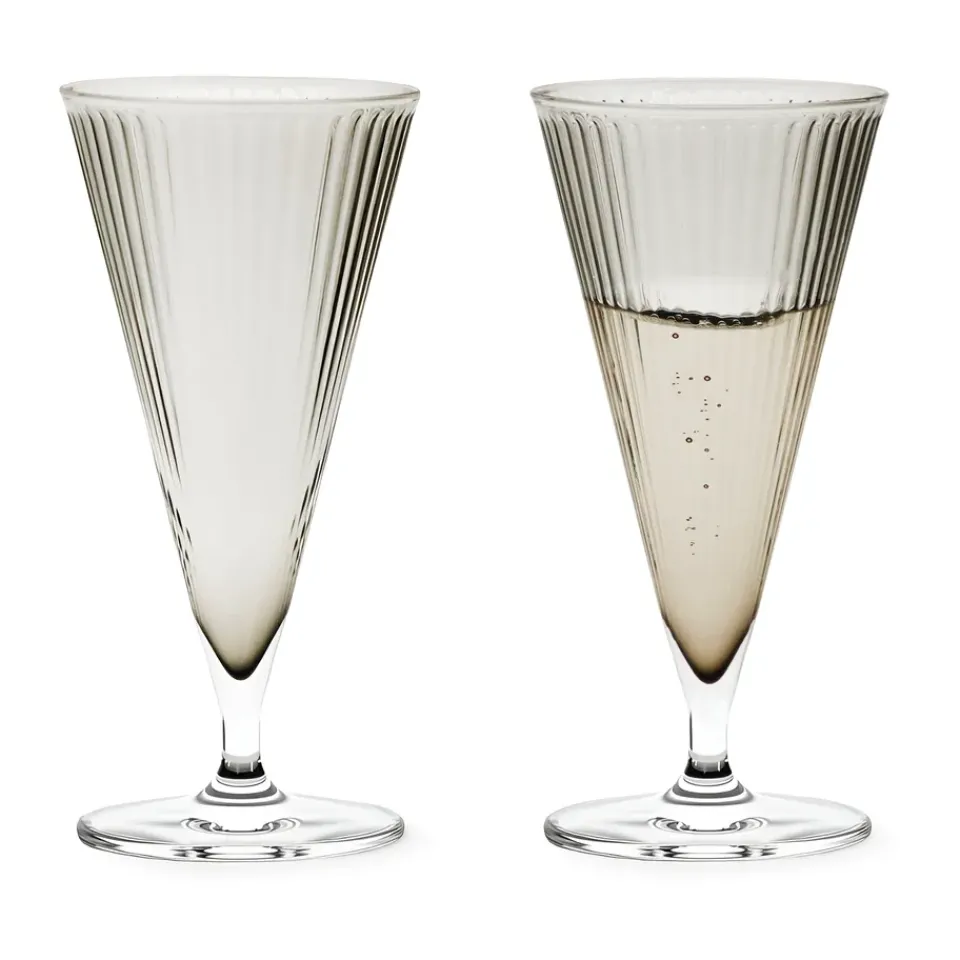 Champagne Glasses^Rosendahl Grand Cru Nouveau champagne glass 20 cl 2-pack, Smoke Grey