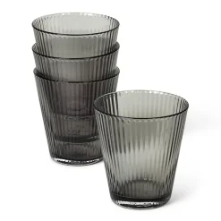 Drinking Glasses & Tumblers^Rosendahl Grand Cru Nouveau water glass 26 cl 4-pack, Smoke GreyBlackTransparent