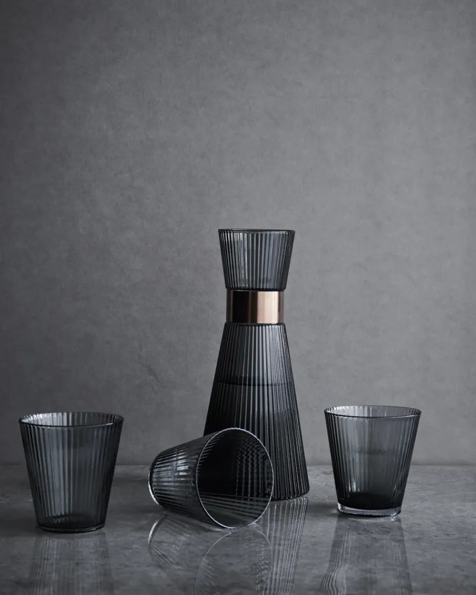 Drinking Glasses & Tumblers^Rosendahl Grand Cru Nouveau water glass 26 cl 4-pack, Smoke GreyBlackTransparent
