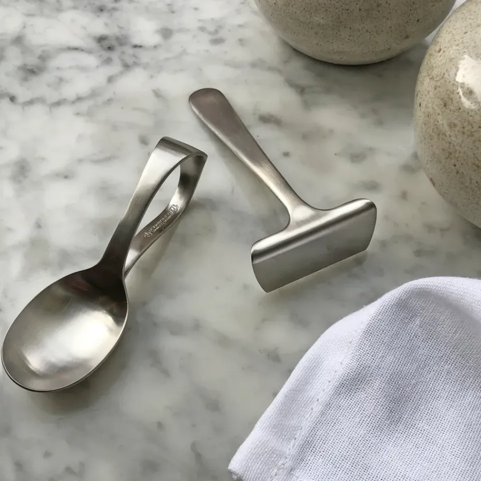 Online Kay Bojesen Grand Prix children's cutlery and haklapp 3 pieces, Polished steel Silver-coloured