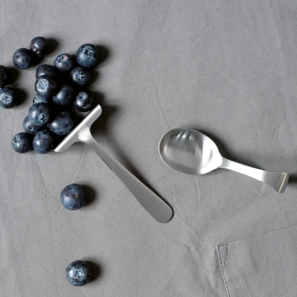 Online Kay Bojesen Grand Prix children's cutlery and haklapp 3 pieces, Polished steel Silver-coloured