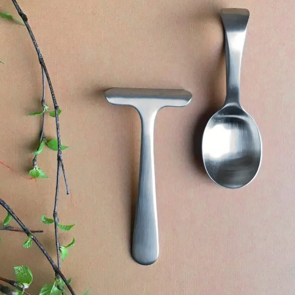 Online Kay Bojesen Grand Prix children's cutlery and haklapp 3 pieces, Polished steel Silver-coloured