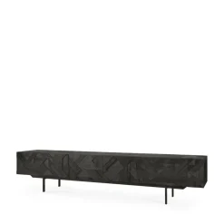 Ethnicraft Graphic media cabinet, 242 cm Black
