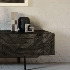 Ethnicraft Graphic media cabinet, 242 cm Black
