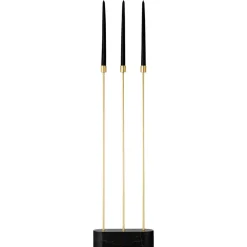 Candle Holders^AYTM Grasil floor candle sticks, black-gold Gold-coloured
