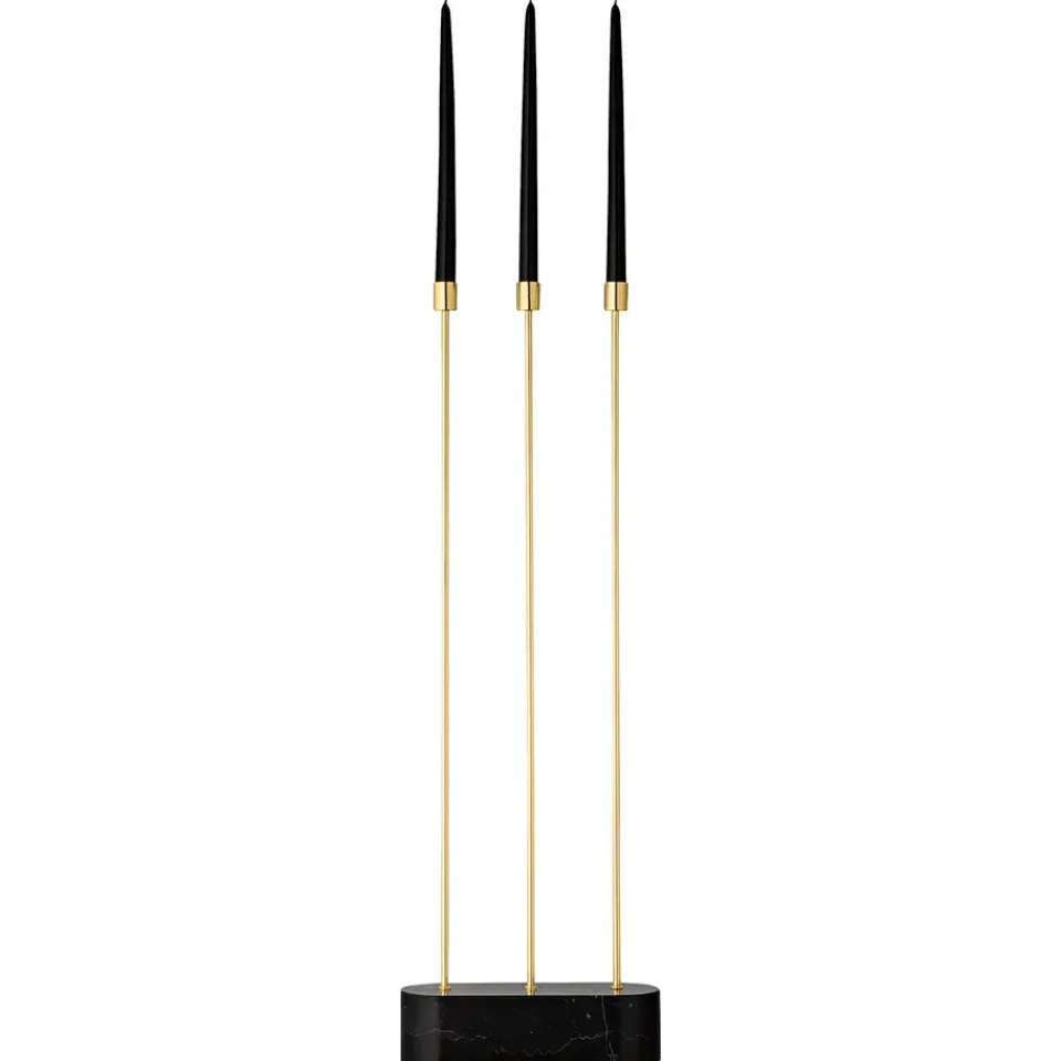 Candle Holders^AYTM Grasil floor candle sticks, black-gold Gold-coloured