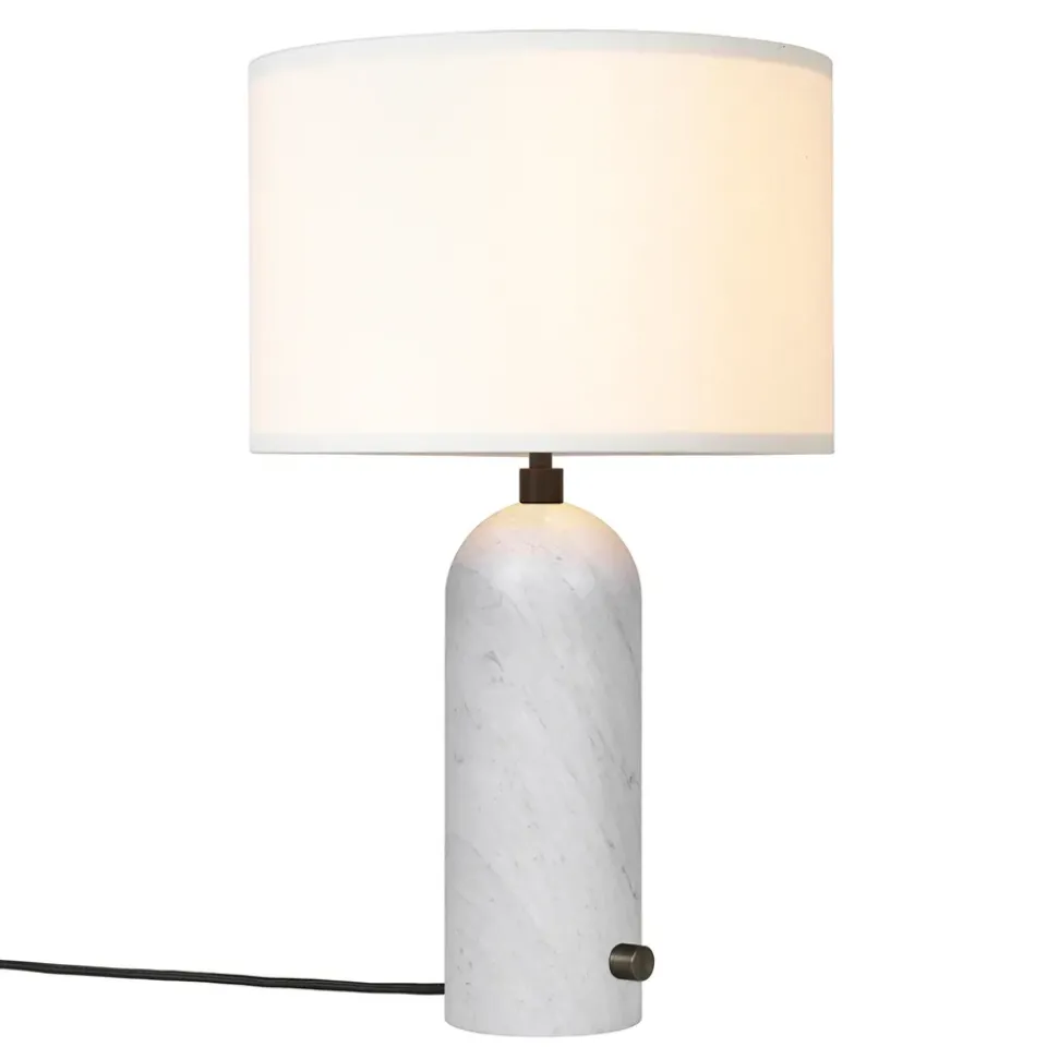 Discount GUBI Gravity S table lamp, marble- White