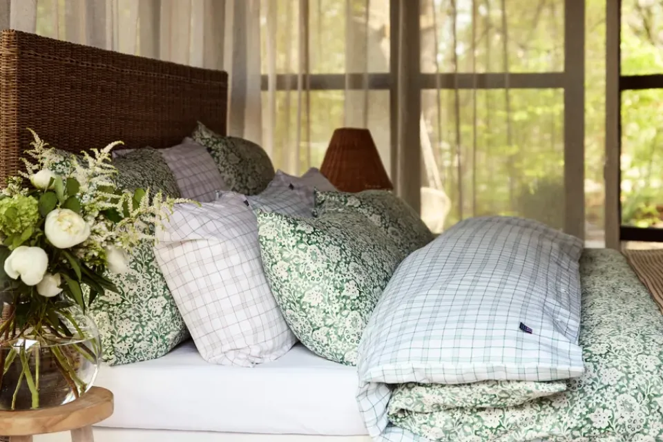 Bed Sets^Lexington Floral Printed Cotton Sateen bed set, 50x60 cm, 220x220 cm Green
