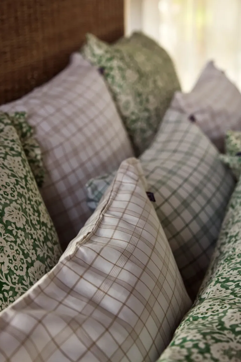 Bed Sets^Lexington Floral Printed Cotton Sateen bed set, 50x60 cm, 220x220 cm Green
