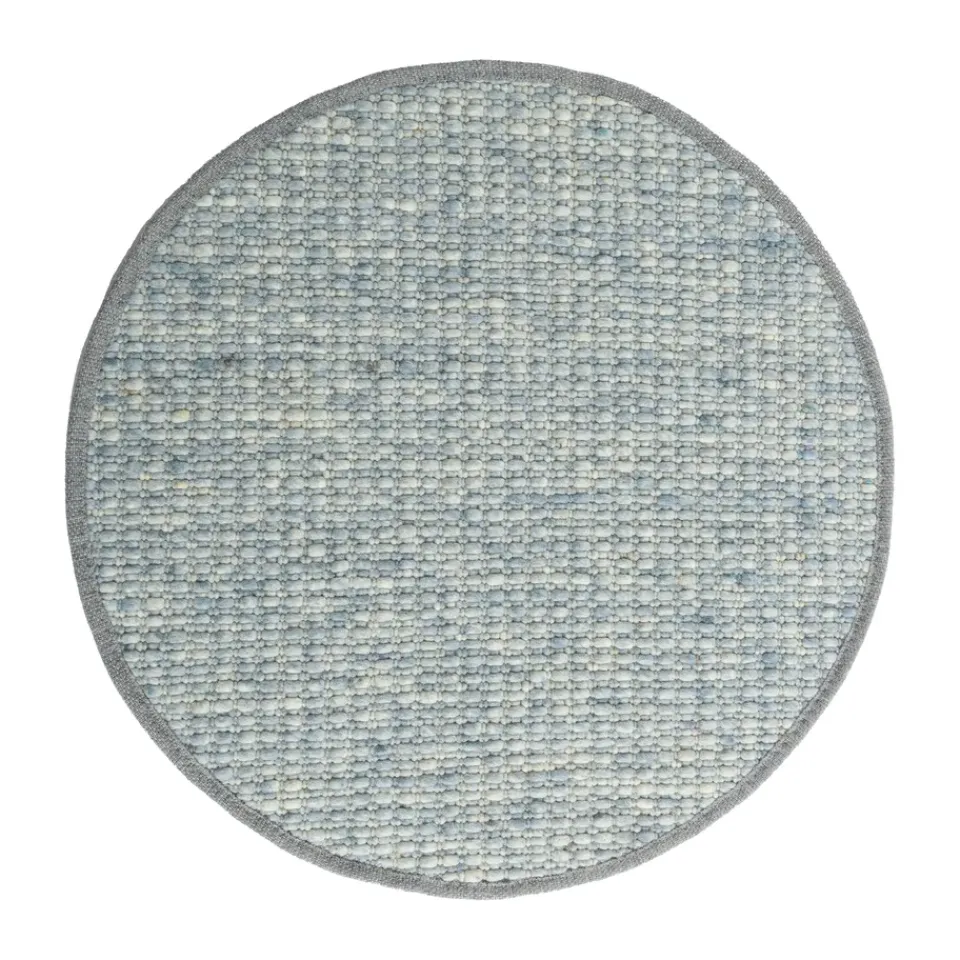 Round Rugs^Tisca Greenland Swift round rug, Steel no. 250, Ø170 cm Blue