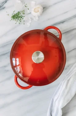 Cast Iron Casserole Pots^Dorre Gretl casserole dish emalj 4 L, Red