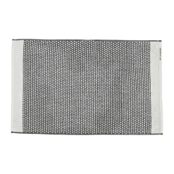 Bath Mats^Mette Ditmer Grid bathroom rug 50x80 cm, Black-off white BlackWhite