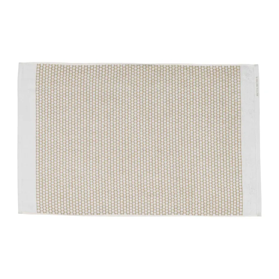 Bath Mats^Mette Ditmer Grid bathroom rug 50x80 cm, Sand-off white BeigeWhite