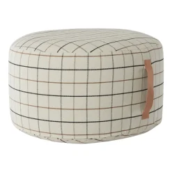 Sale OYOY Grid pouf Ø65 cm, off White