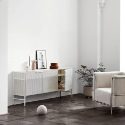 Dressers & Sideboards|Dressers & Sideboards^Kristina Dam Studio Grid side table, Black