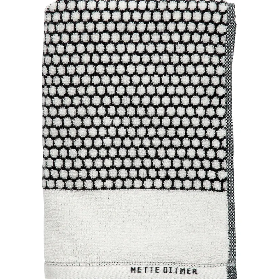 Online Mette Ditmer Grid towel 70x140 cm, -off white Black