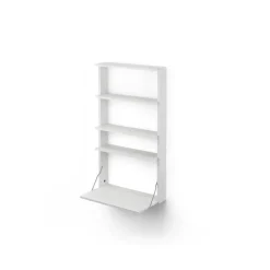 Desks^Massproductions Gridlock - M1-A4-0-D shelf with writing table, stained Ash White