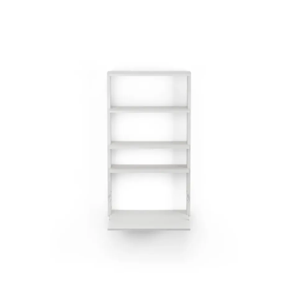 Desks^Massproductions Gridlock - M1-A4-0-D shelf with writing table, stained Ash White