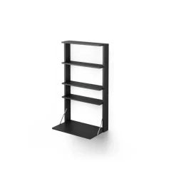 Clearance Massproductions Gridlock - M1-A4-0-D shelf with writing table, stained Ash Black