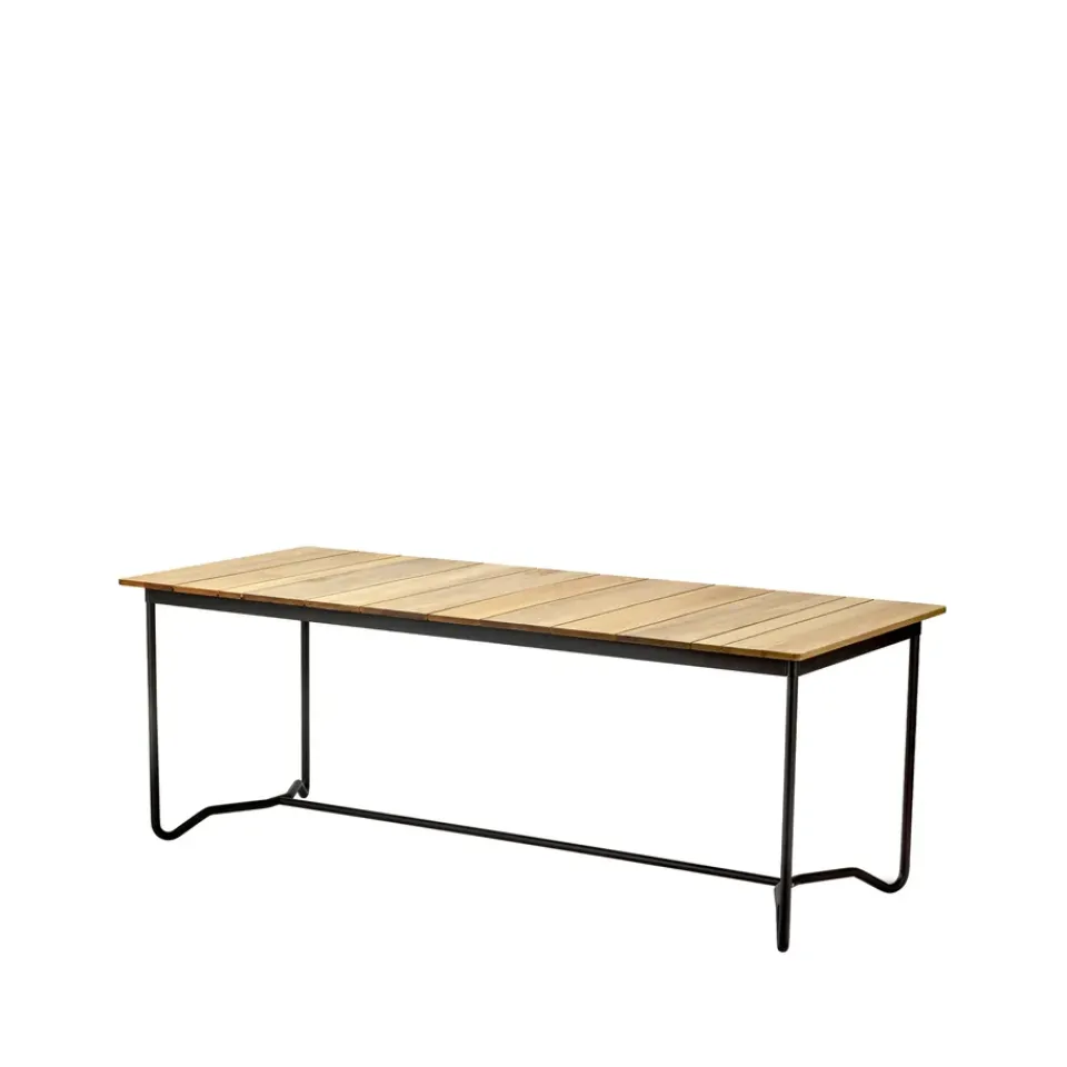 Best Skargaarden Grinda bench, Teak, black frame Brown