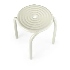 Discount Tom Dixon Groove stool 45 cm, Putty Beige