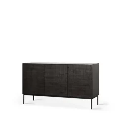 Dressers & Sideboards|Dressers & Sideboards^Ethnicraft Grooves sideboard, 3 doors Black