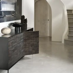 Dressers & Sideboards|Dressers & Sideboards^Ethnicraft Grooves sideboard, 3 doors Black