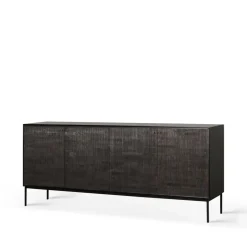 Dressers & Sideboards|Dressers & Sideboards^Ethnicraft Grooves sideboard, 4 doors Black