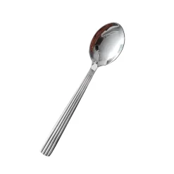 Dessert Cutlery^Aida Groovy dessert spoon, Mirror polish Silver-coloured