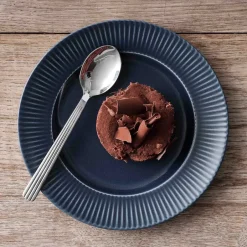 Dessert Cutlery^Aida Groovy dessert spoon, Mirror polish Silver-coloured