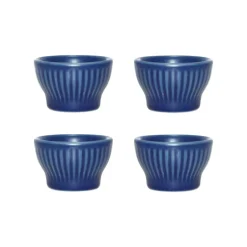 Hot Aida Groovy egg cup 4-pack, stoneware Blue
