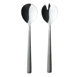 Best Aida Groovy salad set 2 pieces, stainless steel Silver-coloured