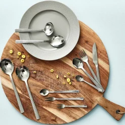 Best Aida Groovy salad set 2 pieces, stainless steel Silver-coloured