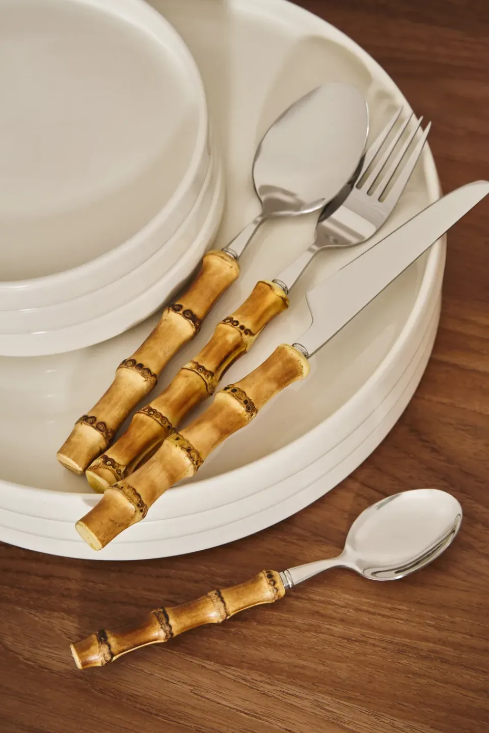 Clearance Scandi Living Grove cutlery set, 16 parts Brown