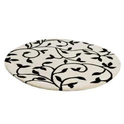 Round Rugs^Etol Design Grow rug white-black round, Ø180 cm BlackWhite