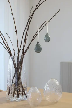 Easter Decorations^Cooee Design Gry standing egg 12 cm, Clear Transparent