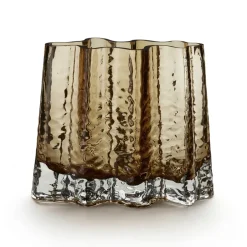 Vases^Cooee Design Gry wide vase 19 cm, Cognac Brown