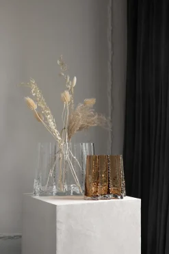 Vases^Cooee Design Gry wide vase 19 cm, Cognac Brown