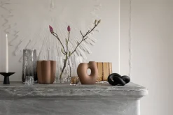 Vases^Cooee Design Gry wide vase 19 cm, Cognac Brown