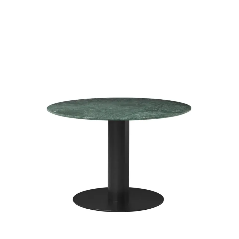 Dining Tables^GUBI 2.0 dining table, Marble . ø110. black stand Green