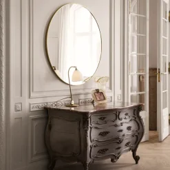 Online GUBI mirror, Polished brass Gold-coloured