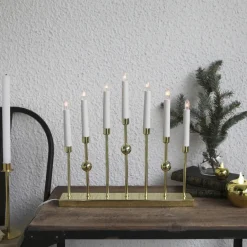 Online Star Trading Gustavo candle arch, Brass Gold-coloured