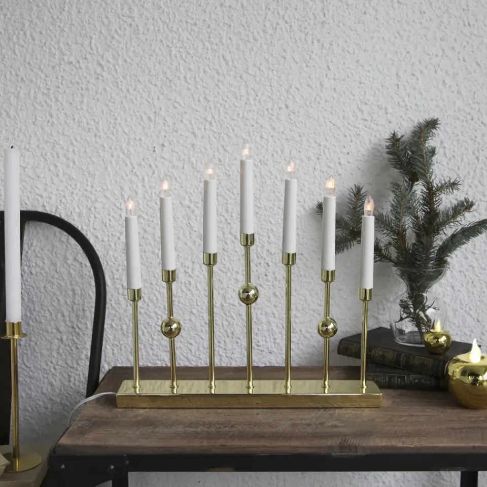 Online Star Trading Gustavo candle arch, Brass Gold-coloured