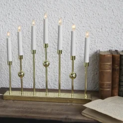 Online Star Trading Gustavo candle arch, Brass Gold-coloured