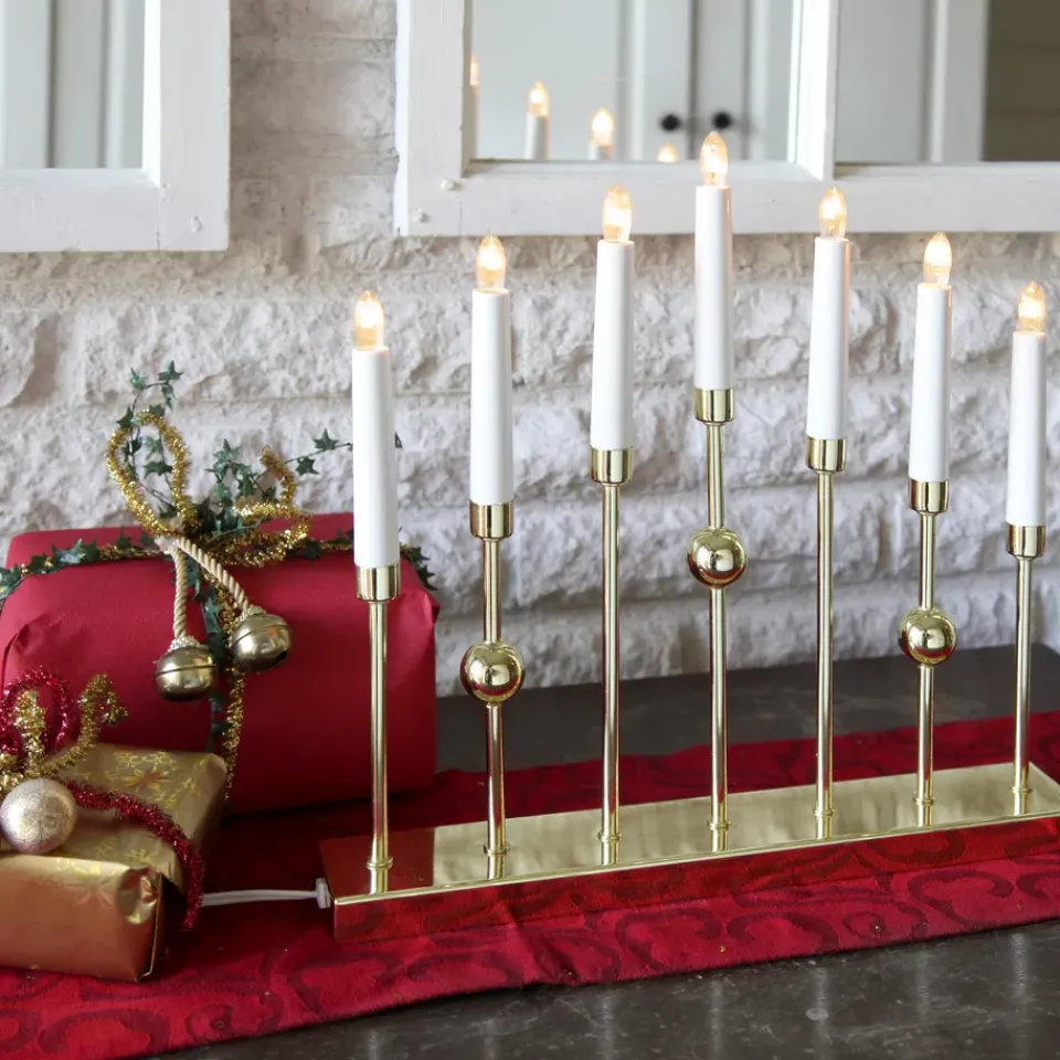 Online Star Trading Gustavo candle arch, Brass Gold-coloured